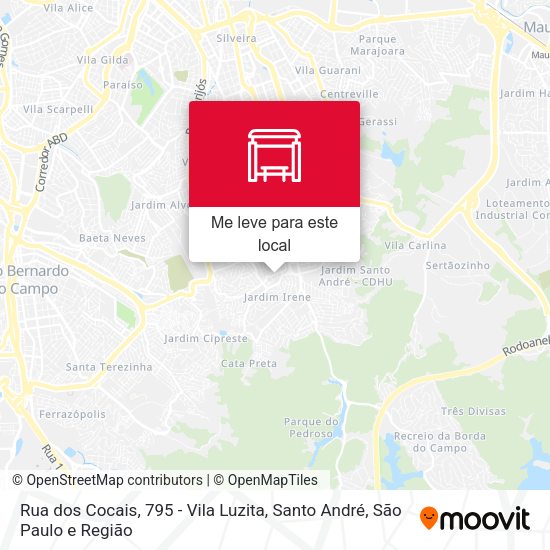 Rua dos Cocais, 795 - Vila Luzita, Santo André mapa