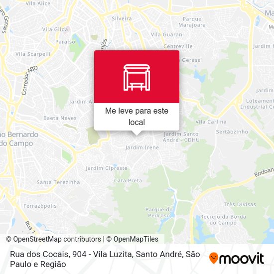 Rua dos Cocais, 904 - Vila Luzita, Santo André mapa