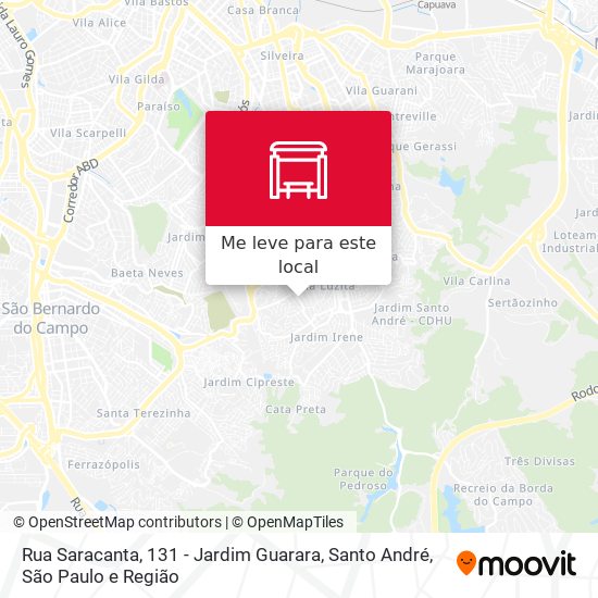 Rua Saracanta, 131 - Jardim Guarara, Santo André mapa