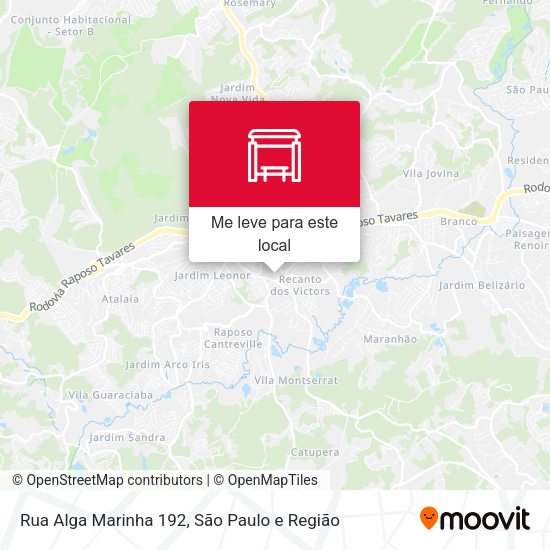 Rua Alga Marinha 192 mapa