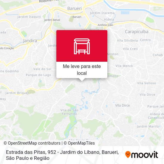 Estrada das Pitas, 952 - Jardim do Líbano, Barueri mapa