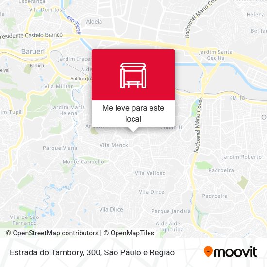Estrada do Tambory, 300 mapa