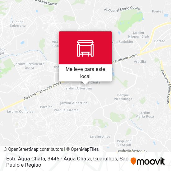 Estr. Água Chata, 3445 - Água Chata, Guarulhos mapa