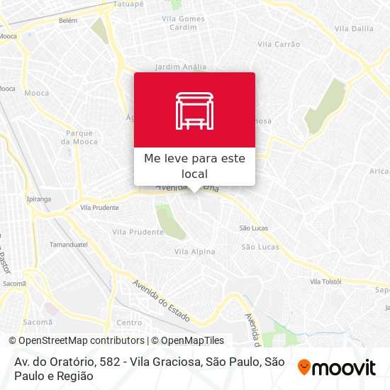 Av. do Oratório, 582 - Vila Graciosa, São Paulo mapa