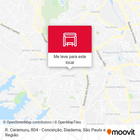 R. Caramuru, 804 - Conceição, Diadema mapa