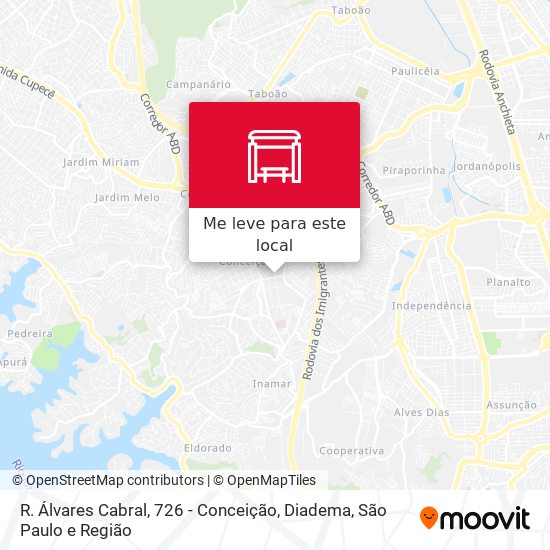 R. Álvares Cabral, 726 - Conceição, Diadema mapa