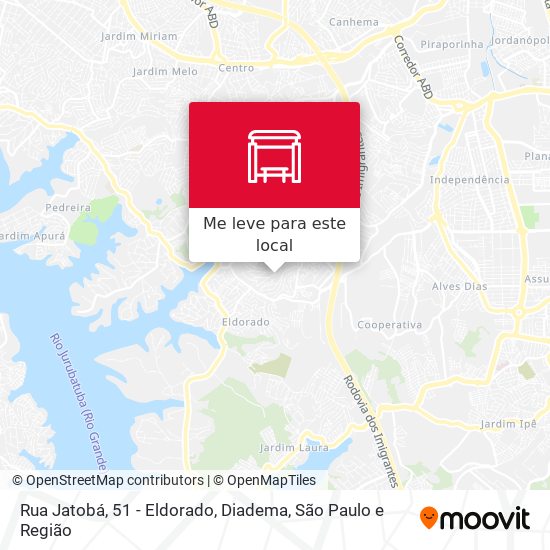 Rua Jatobá, 51 - Eldorado, Diadema mapa