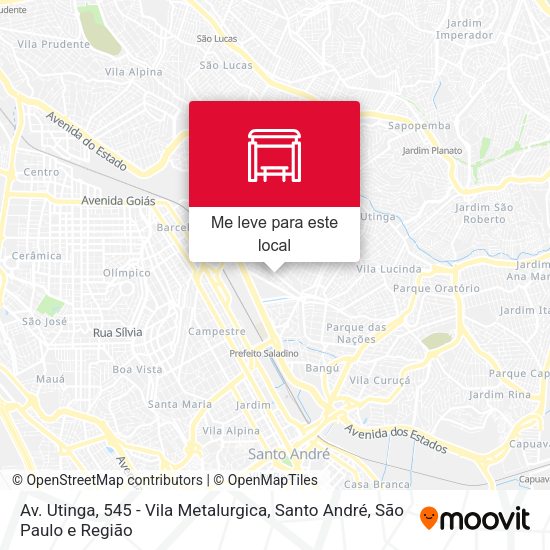 Av. Utinga, 545 - Vila Metalurgica, Santo André mapa