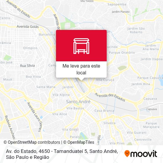 Av. do Estado, 4650 - Tamanduateí 5, Santo André mapa
