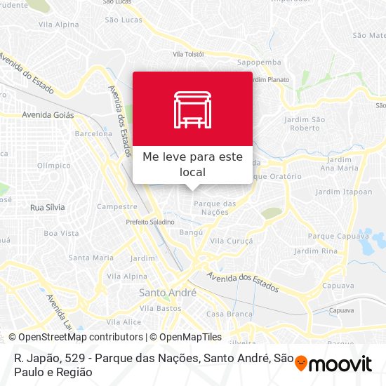 R. Japão, 529 - Parque das Nações, Santo André mapa
