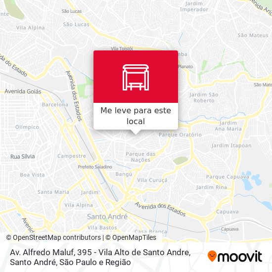 Av. Alfredo Maluf, 395 - Vila Alto de Santo Andre, Santo André mapa