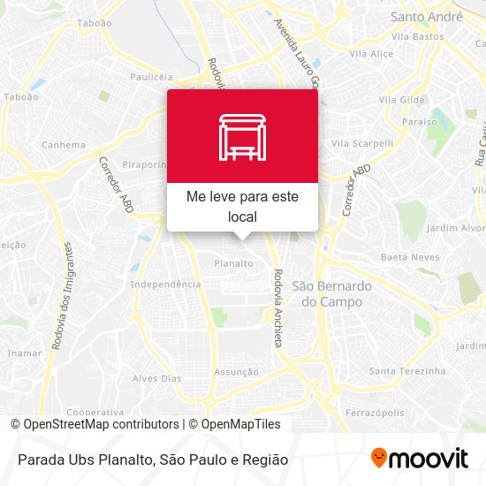 Parada Ubs Planalto mapa