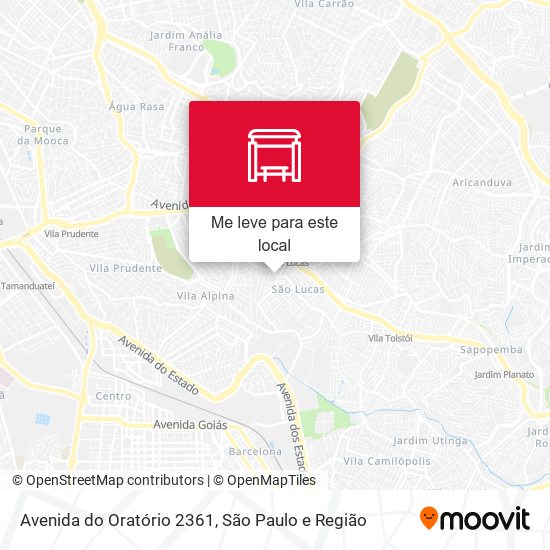 Avenida do Oratório 2361 mapa