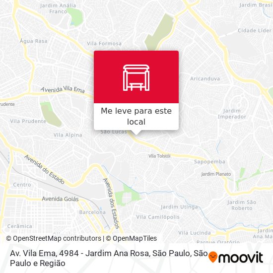 Av. Vila Ema, 4984 - Jardim Ana Rosa, São Paulo mapa