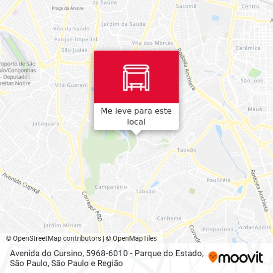 Avenida do Cursino, 5968-6010 - Parque do Estado, São Paulo mapa