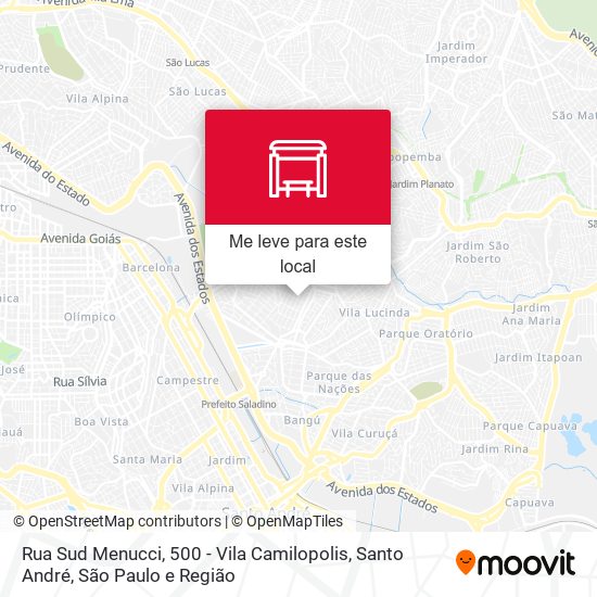 Rua Sud Menucci, 500 - Vila Camilopolis, Santo André mapa