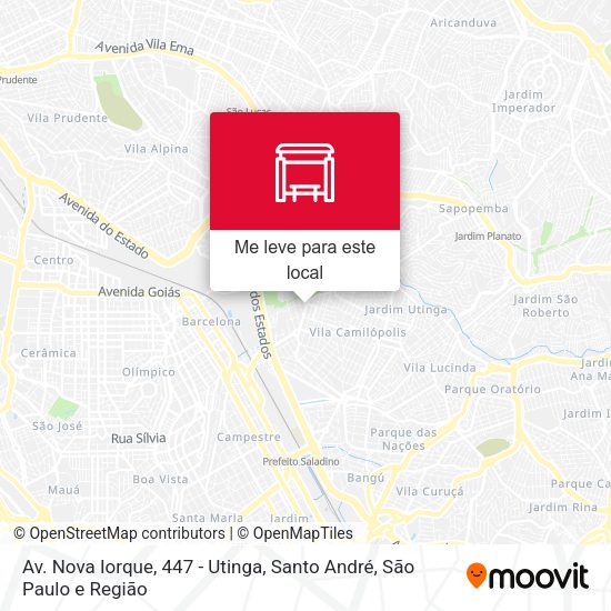 Av. Nova Iorque, 447 - Utinga, Santo André mapa