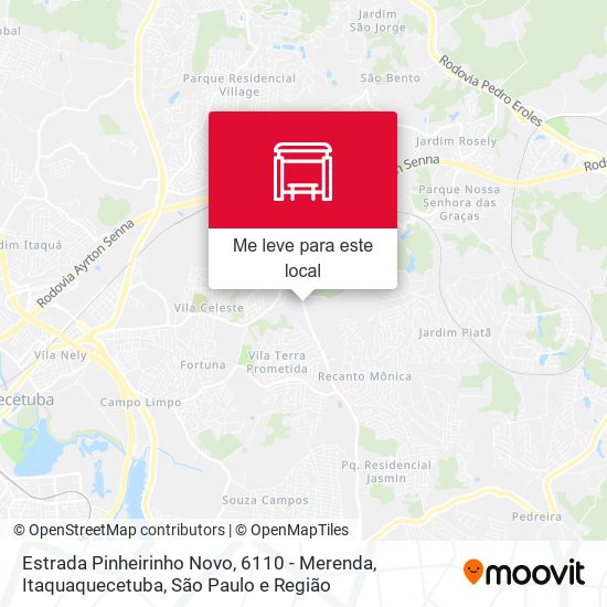 Estrada Pinheirinho Novo, 6110 - Merenda, Itaquaquecetuba mapa