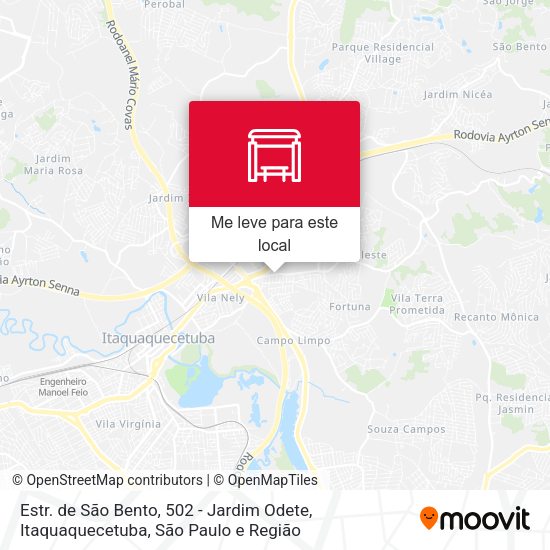Estr. de São Bento, 502 - Jardim Odete, Itaquaquecetuba mapa