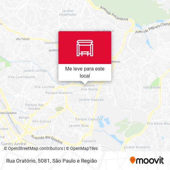 Rua Oratório, 5081 mapa