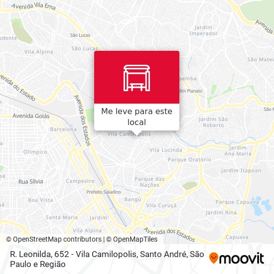 R. Leonilda, 652 - Vila Camilopolis, Santo André mapa