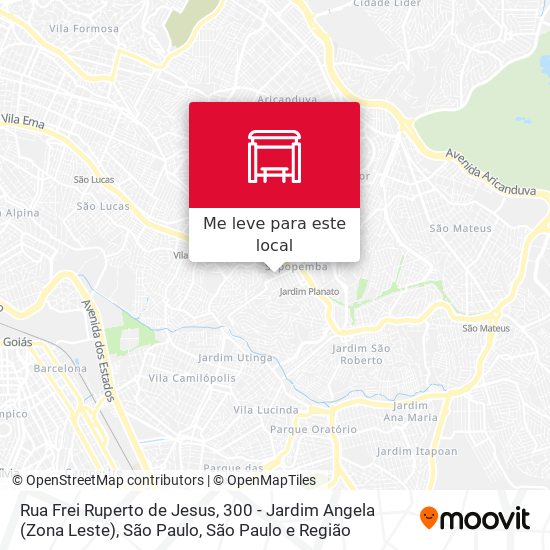 Rua Frei Ruperto de Jesus, 300 - Jardim Angela (Zona Leste), São Paulo mapa