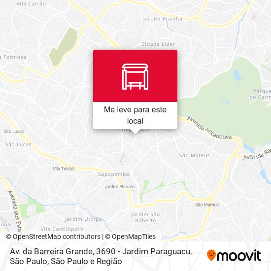 Av. da Barreira Grande, 3690 - Jardim Paraguacu, São Paulo mapa