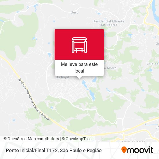 Ponto Inicial/Final T172 mapa