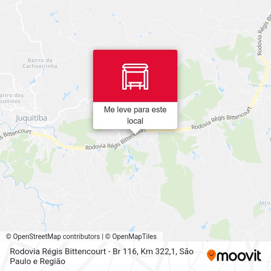 Rodovia Régis Bittencourt - Br 116, Km 322,1 mapa