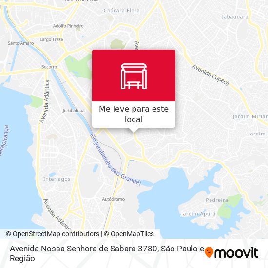 Avenida Nossa Senhora de Sabará 3780 mapa