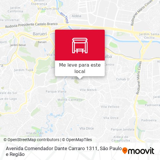 Avenida Comendador Dante Carraro 1311 mapa
