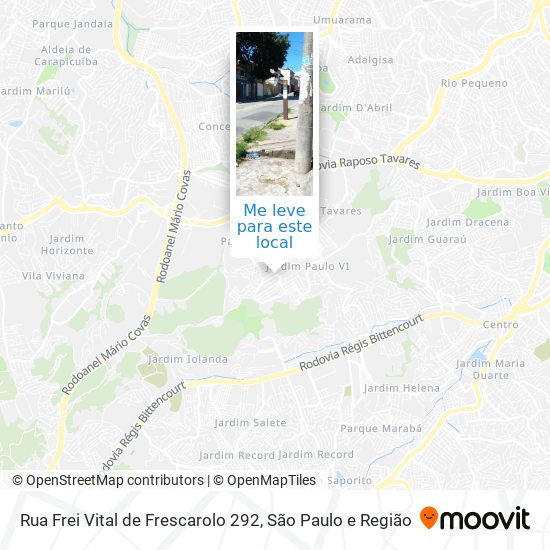 Rua Frei Vital de Frescarolo 292 mapa