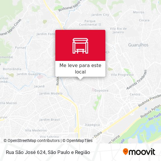 Rua São José 624 mapa
