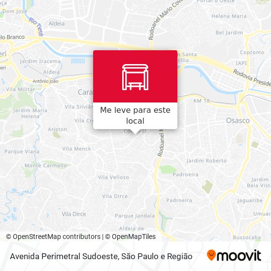 Avenida Perimetral Sudoeste mapa
