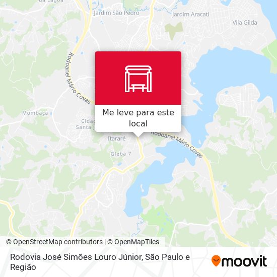 Rodovia José Simões Louro Júnior mapa
