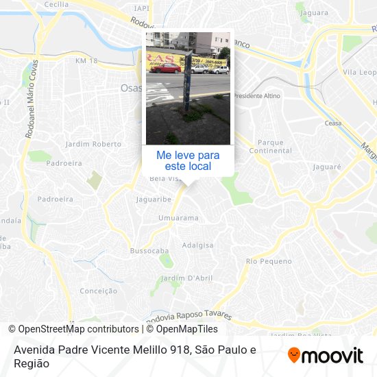 Avenida Padre Vicente Melillo 918 mapa