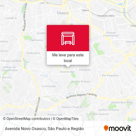 Avenida Novo Osasco mapa