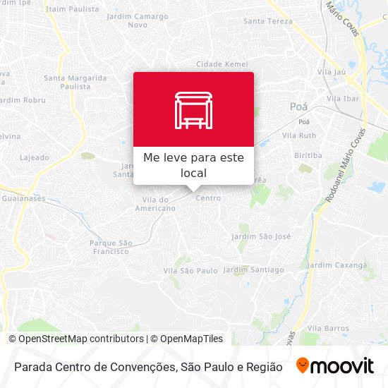 Parada Centro de Convenções mapa