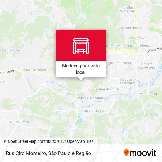 Rua Ciro Monteiro mapa