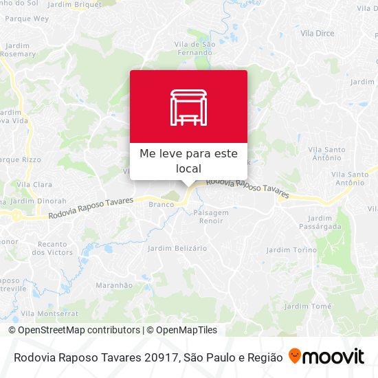 Rodovia Raposo Tavares 20917 mapa