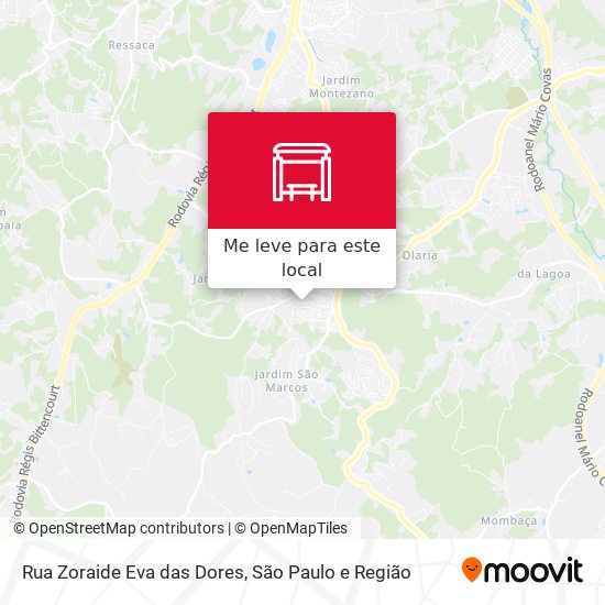 Rua Zoraide Eva das Dores mapa