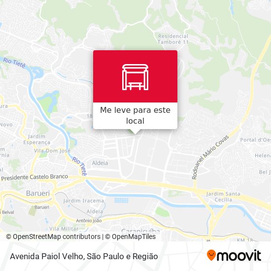 Avenida Paiol Velho mapa