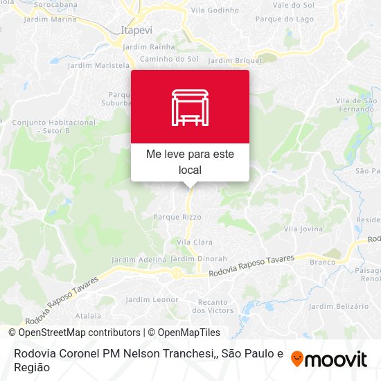 Rodovia Coronel PM Nelson Tranchesi, mapa