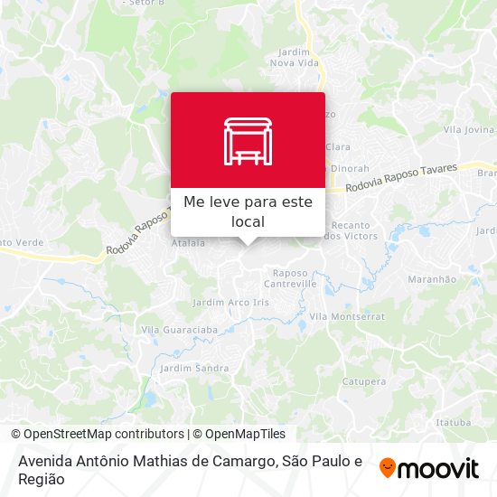 Avenida Antônio Mathias de Camargo mapa