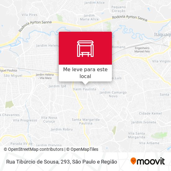Rua Tibúrcio de Sousa, 293 mapa