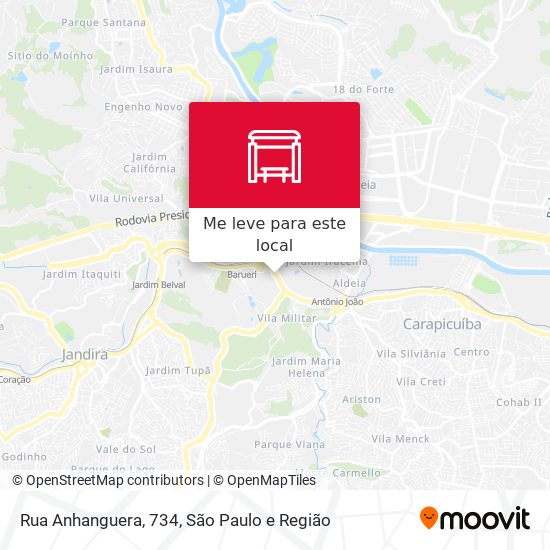 Rua Anhanguera, 734 mapa
