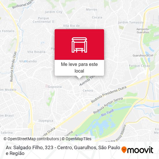 Av. Salgado Filho, 323 - Centro, Guarulhos mapa