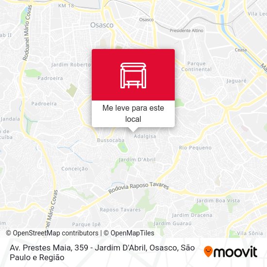 Av. Prestes Maia, 359 - Jardim D'Abril, Osasco mapa