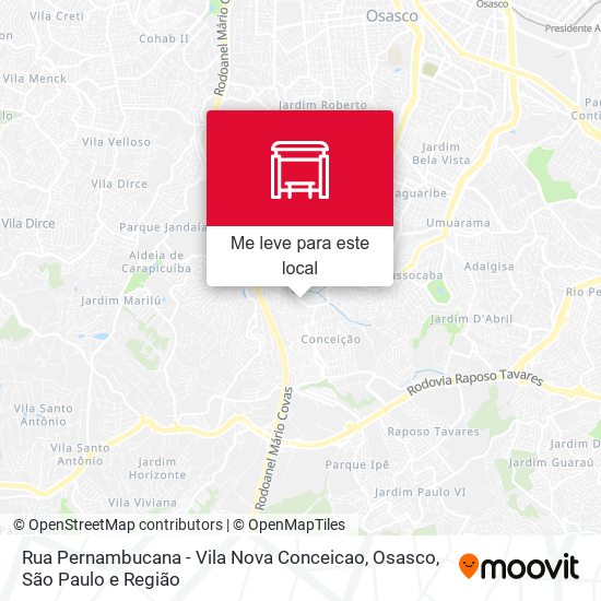 Rua Pernambucana - Vila Nova Conceicao, Osasco mapa