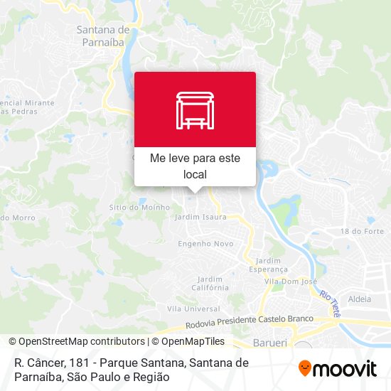 R. Câncer, 181 - Parque Santana, Santana de Parnaíba mapa